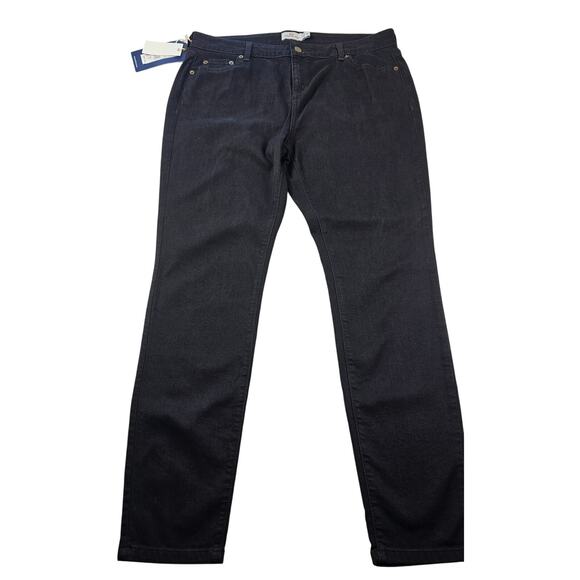 NWT Vineyard Vines Black Skinny Jeans Jet Black sz 16 career casual preppy ankle - Picture 3 of 12